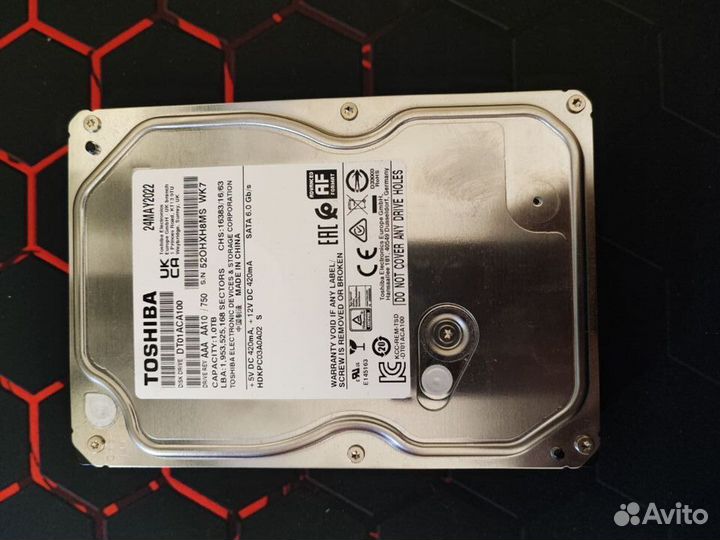 Жесткий диск HDD Toshiba 1TB 3.5