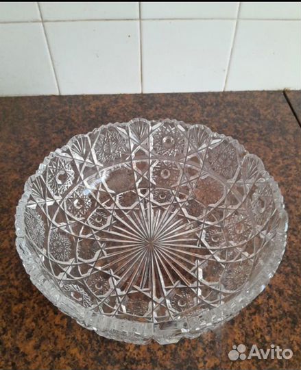 Ваза для фруктов салатник хрусталь советский
