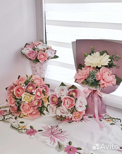 Букет из конфет съедобный цветы 1 сентября учителю