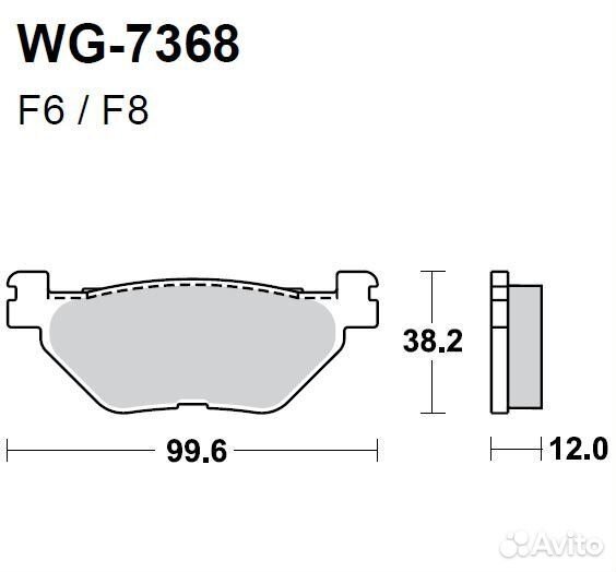 Колодки WRP WG-7368-F8 (FDB2126 / FA319) Италия