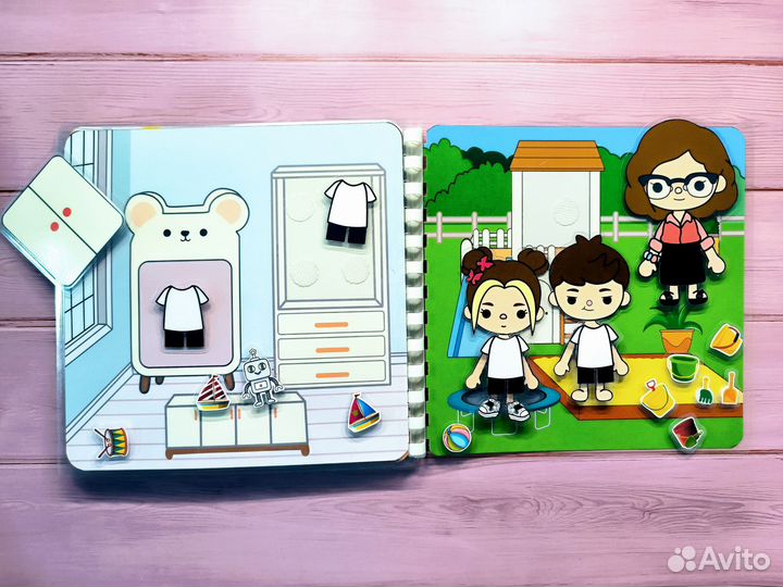 Книга на липучках Тока бока детский сад