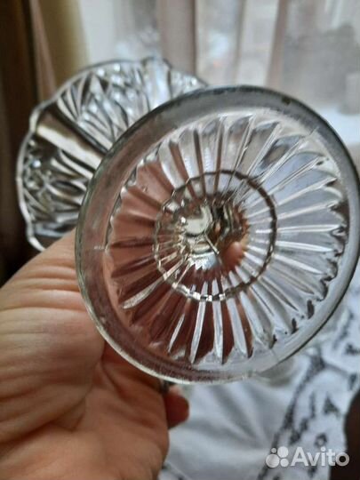 Ваза фруктовница на ножке старинная