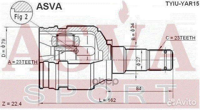 ШРУС внутренний перед лев toyota/ vitz/ yaris