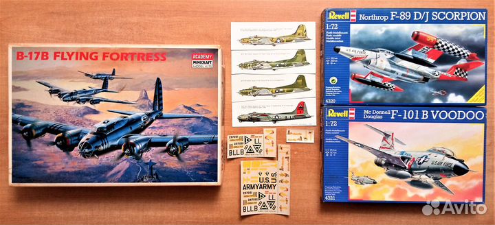 Модели самолетов. Масштаб 1:32, 1:48, 1:72. 24 шт