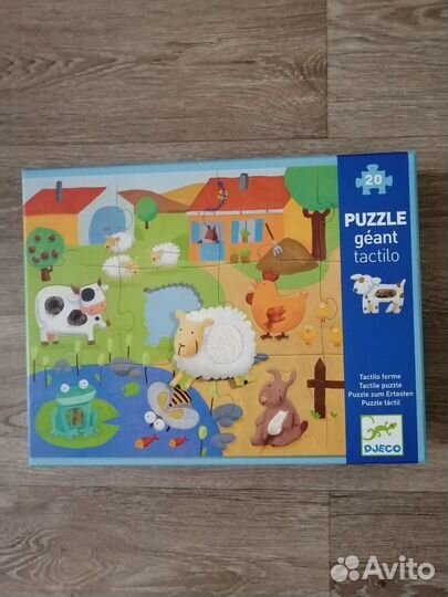 Djeco тактильный пазл гигант