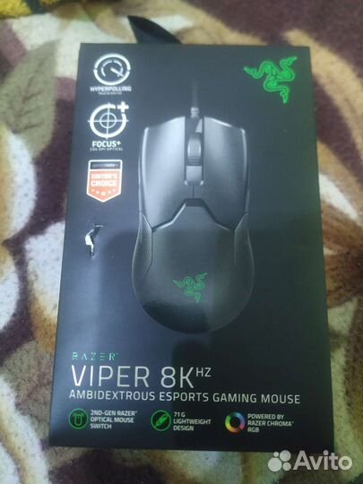 Мышка viper 8k + Esports Tiger Glides