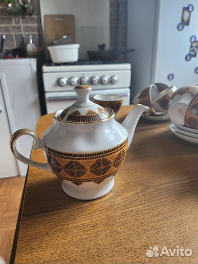 Чайный сервиз фарфор деколь