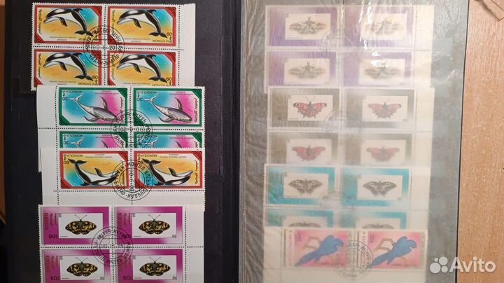 Кляссер с марками Монголии, 20 страниц