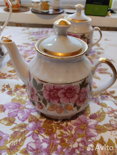 Сервиз чайный Розы Рига винтаж