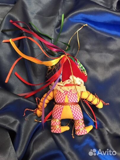 Игрушка новогодняя авторская Шут в шляпе