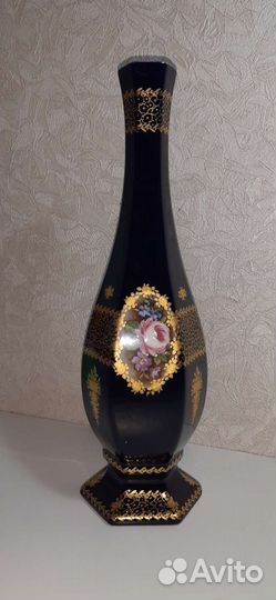 Ваза кобальт фарфор. Limoges (Лимож)