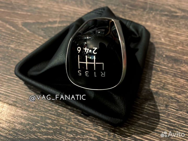 Ручка оригинал VW 2021 6ст. Кожа алюминий