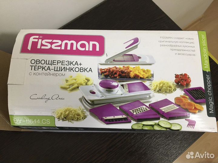 Овощерезка+терка-шинковка с контейнером Fissman