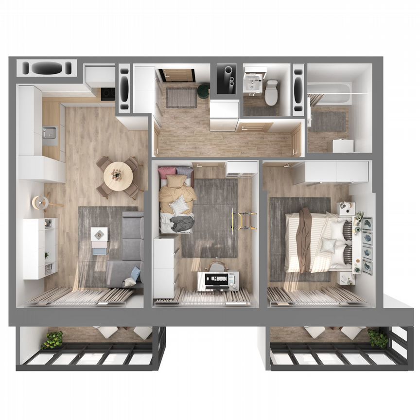 2-к. квартира, 55,9 м², 4/23 эт.