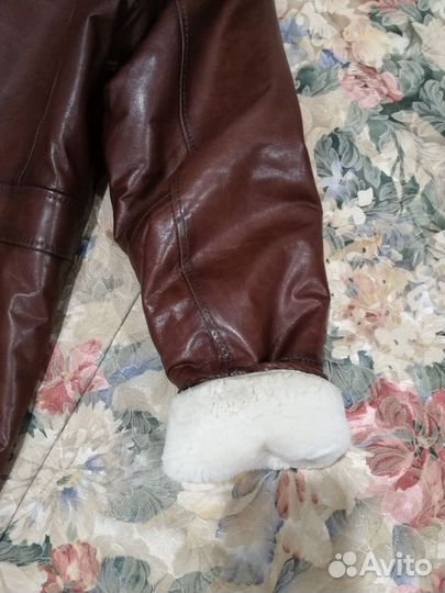 Мех енота, натуральная кожа