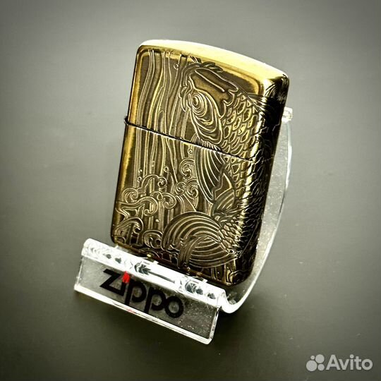 Зажигалка zippo armor. карп. японский каталог