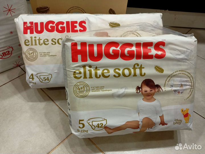Подгузники Huggies Элит Софт 1,2,3,4,5