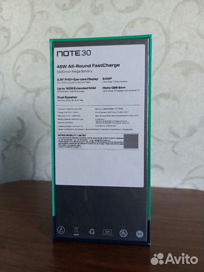 Infinix Note 30, 8/128 ГБ