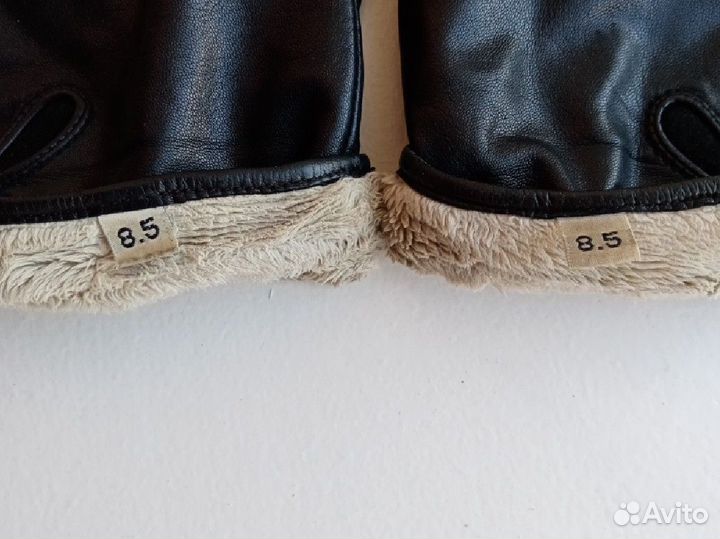 Кожаные перчатки, размер 8.5