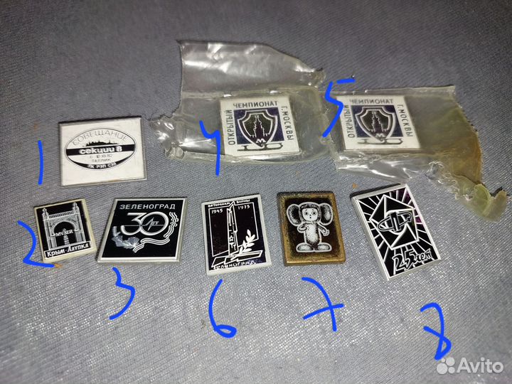 Значки зеркальные СССР