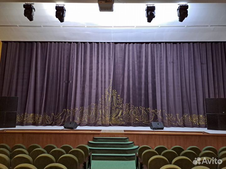 Занавес сцены свет звук для актового зала школы дк