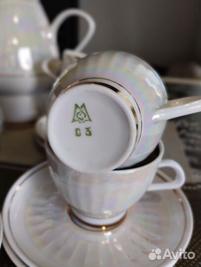 Сервиз кофейный перламутровый СССР