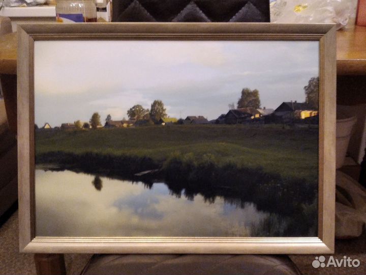 Картина маслом Деревенский пейзаж холст масло