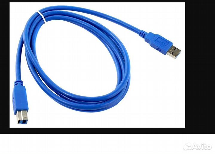 Кабель vcom USB-A - USB-B (VUS7070), синий внутри