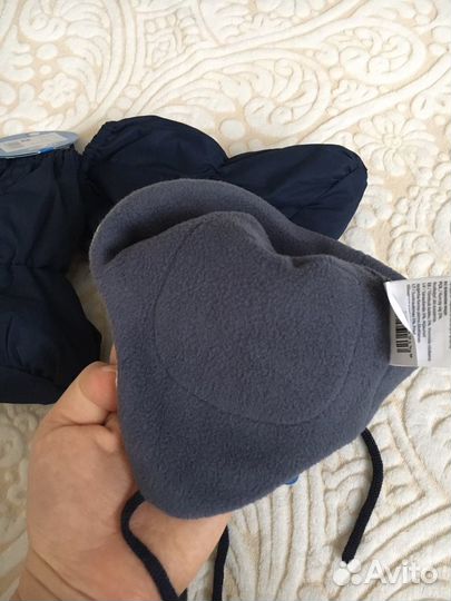 Новая шапка+пинетки lassie деми-зима 42-44