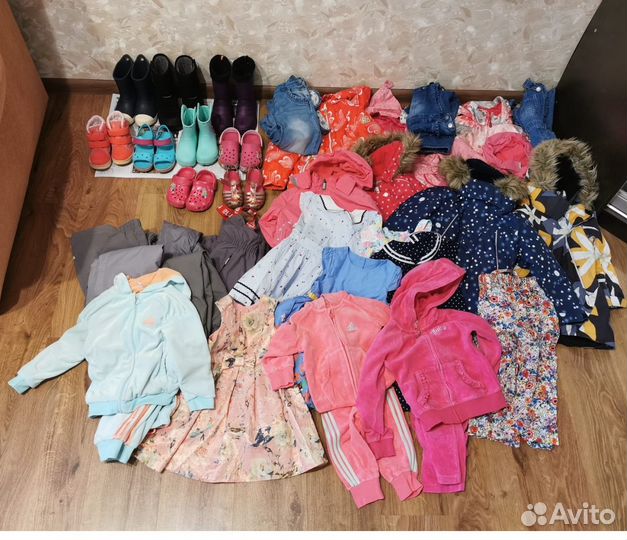 Одежда и обувь для девочки пакетом