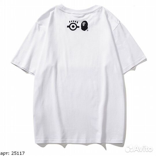 Футболка Bape minions миньоны Белая
