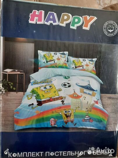 Детское постельное белье 1.5 Губка Боб