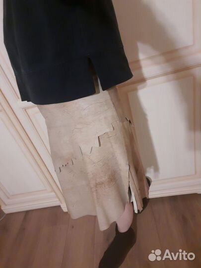 Юбка из натуральной кожи