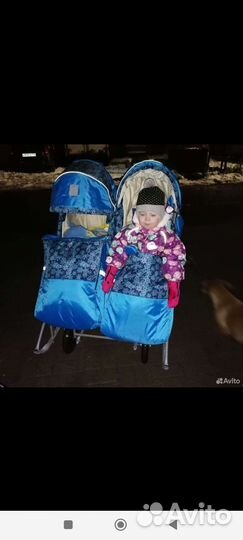 Санки-коляска для двойни