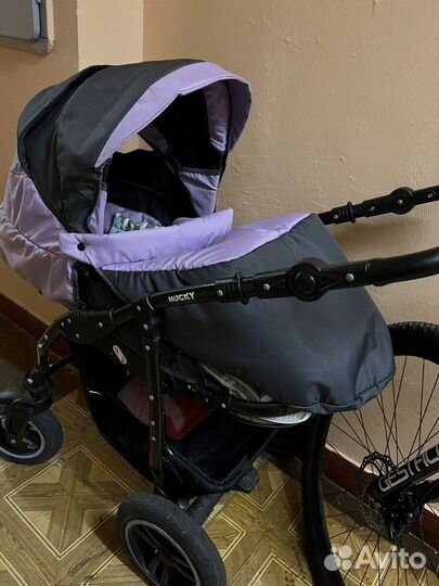 Коляска 2 в 1 babyton rocky purple