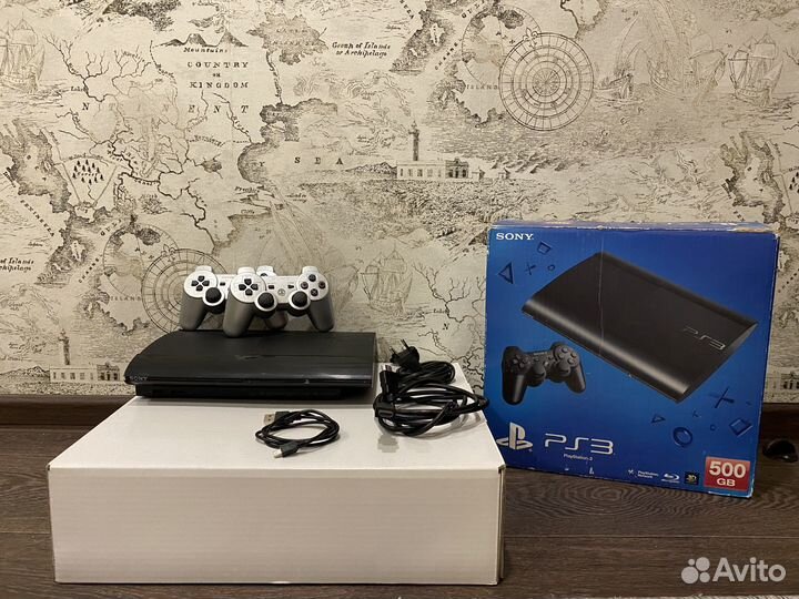 Sony PlayStation 3 Super slim 500GB 2 геймпада