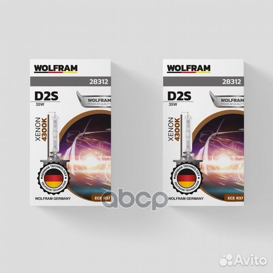 Лампа ксенон D2S 4300к wolfram xenon daylight 1