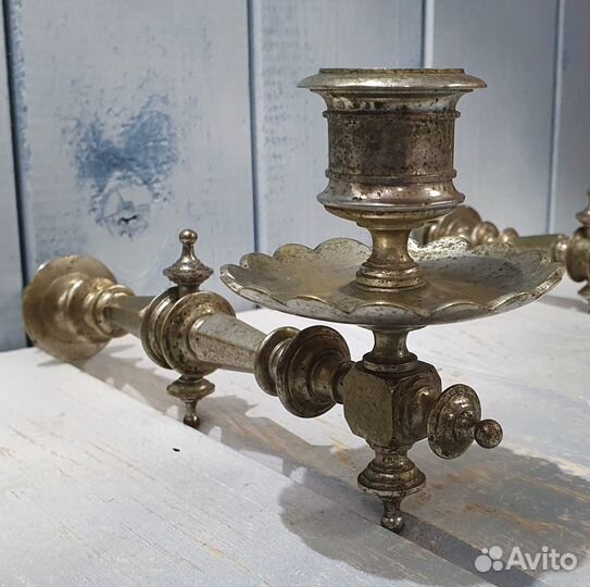 Подсвечники бронза, латунь