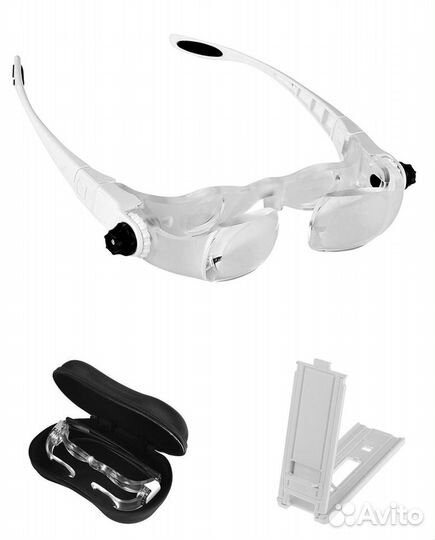 Лупа налобная 2x/2.4x/3x/4x (очки для смартфона)