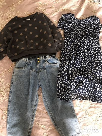 Вещи пакетом на девочку 104 110