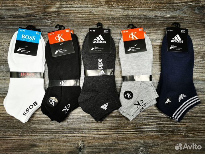 Носки мужские короткие с логотипами