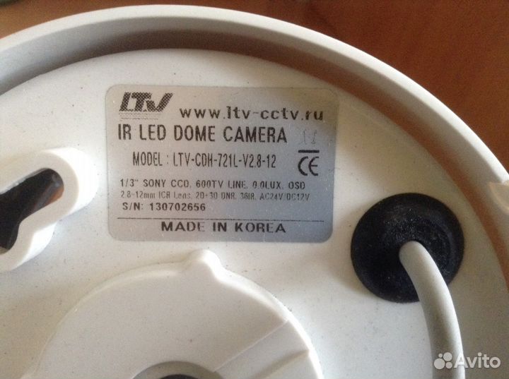 LTV-CDH-721L-V2.8-12, купольная видеокамера