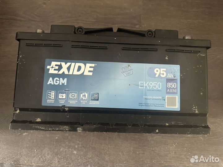 Аккумулятор Exide 95Ah AGM EK950