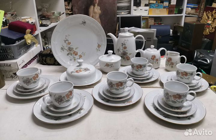 Чайный сервиз на 6 персон Kahla ГДР (Ч)