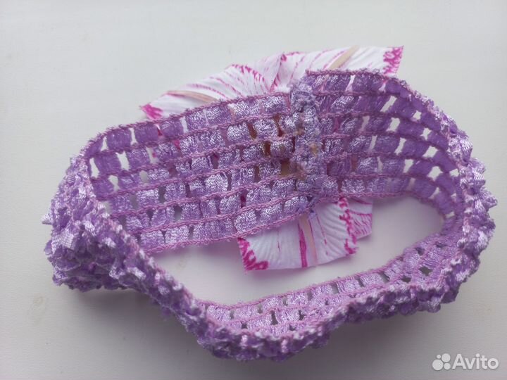 Повязки на голову для девочки бантик цветы