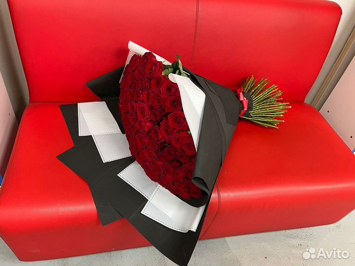 Розы 101 штука 70 см