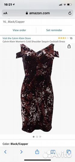 Calvin klein XL Женское красное платье с открытыми