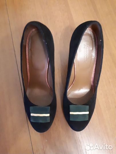 Туфли вечерние 38,5,замшевые