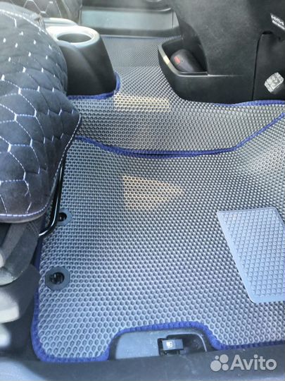 Коврики EVA 3Д на Honda Стрим серый+черный