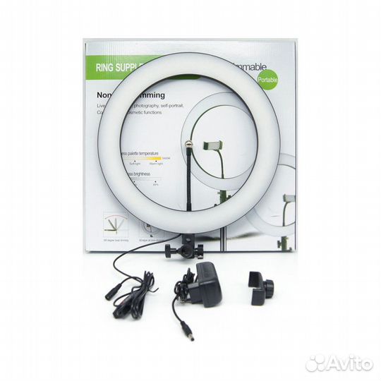 Кольцевая лампа 36 см+ штатив